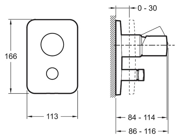 Смеситель для душа Jacob Delafon Toobi хром (E98719-CP)