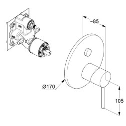 Душевой комплект 7 в 1 KLUDI BOZZ  керамический картридж, верхний душ 300 мм, белый матовый (386585376)