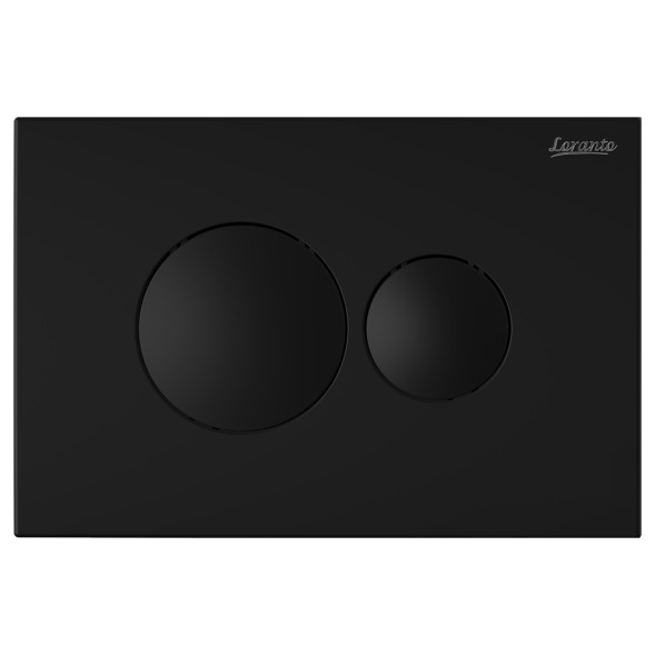 Кнопка смыва Loranto Prestige механическая, двойная, черный матовый (7513)
