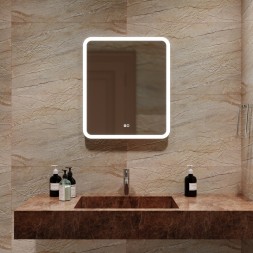 Зеркало MIXLINE "Стив-2" 600*700 (ШВ) сенсорный выключатель, светодиодная подсветка + подогрев - LED-00002842