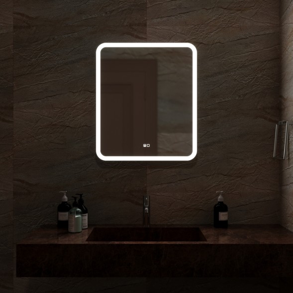 Зеркало MIXLINE &amp;quot;Стив-2&amp;quot; 600*700 (ШВ) сенсорный выключатель, светодиодная подсветка + подогрев - LED-00002842 