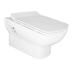 Унитаз подвесной Creo Ceramique Tours с сиденьем микролифт, белый (TO1100N+TO1001N)