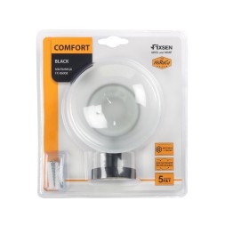 Мыльница подвесная Fixsen Comfort Black черная матовая (FX-86008)