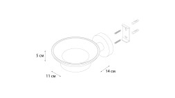 Мыльница подвесная Fixsen Comfort Black черная матовая (FX-86008)