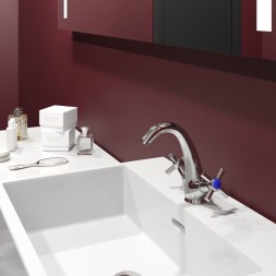 Смеситель для раковины 1/2 кер. MIXLINE ML09-04 п/шпильку (без подводки) - ML09-04