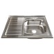 Мойка 80х60 (0,6) прав вып 3 1/2 MIXLINE 16см  с сифоном - 528017 