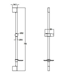 Душевая штанга Bravat Хром (D141C-1)