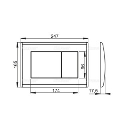 Кнопка для инсталляции ALCAPLAST/Alcadrain М270 квадрат,  пластик белая - M270