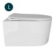 Унитаз подвесной безободковый WAVE SOLO сид. дюропласт, м/л, быстр, БЕЛЫЙ глянец (L) - 550507 