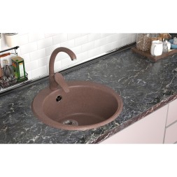 Мойкa ML-GMS01 СТАНДАРТ круглая, терракот (307), 470мм (глуб. чаши 180) - 00-00002349