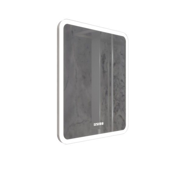 Зеркало MIXLINE &amp;quot;Стив-3&amp;quot; 600*700 (ШВ) сенсорный выключатель, часы + подогрев - LED-00002843 