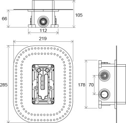 Монтажное основание для смесителей скрытого монтажа R-box multi (X070074)