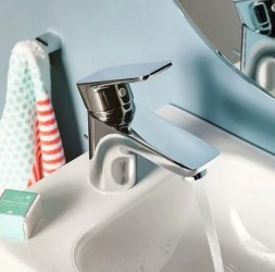 Смеситель для раковины KLUDI PURE&SOLID 100 однорычажный, c донным клапаном, хром (342900575)