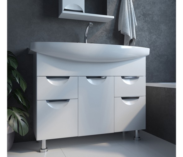 Тумба д/ванной &amp;quot;ЭТЬЕН-105&amp;quot; под раковину Элеганс-105 (Kirovit) (ПВХ) - 542411 