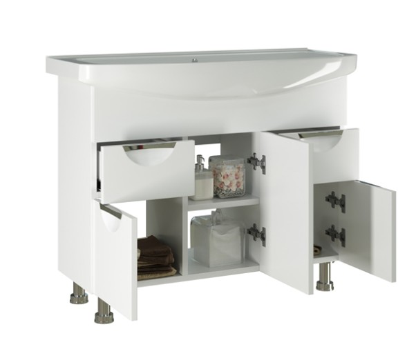 Тумба д/ванной &amp;quot;ЭТЬЕН-105&amp;quot; под раковину Элеганс-105 (Kirovit) (ПВХ) - 542411 