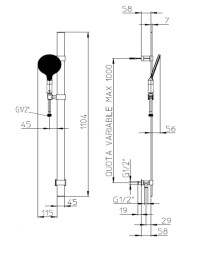 Душевой комплект BOSSINI Apice с ручным душем, держателем, шланговым подсоединением и шлангом, хром (D48086.030)
