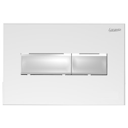 Кнопка смыва Loranto Prestige механическая, двойная, белый глянцевый (7520)