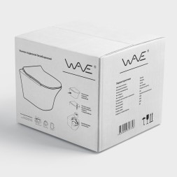 Унитаз подвесной безободковый WAVE STONE сид. дюропласт, м/л, быстр, БЕЛЫЙ глянец (L) - 550501 