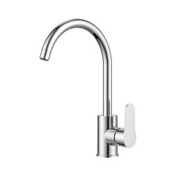 Смеситель для кухни 35к Milardo POLSBJ0M05 "Poli" высокий пов. излив, п/гайку, пластик, ХРОМ - POLSBJ0M05