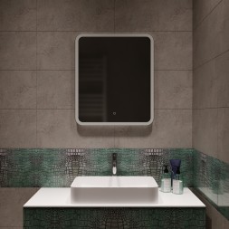 Зеркало MIXLINE "Стив" 600*700 (ШВ) сенсорный выключатель, светодиодная подсветка - LED-00002840