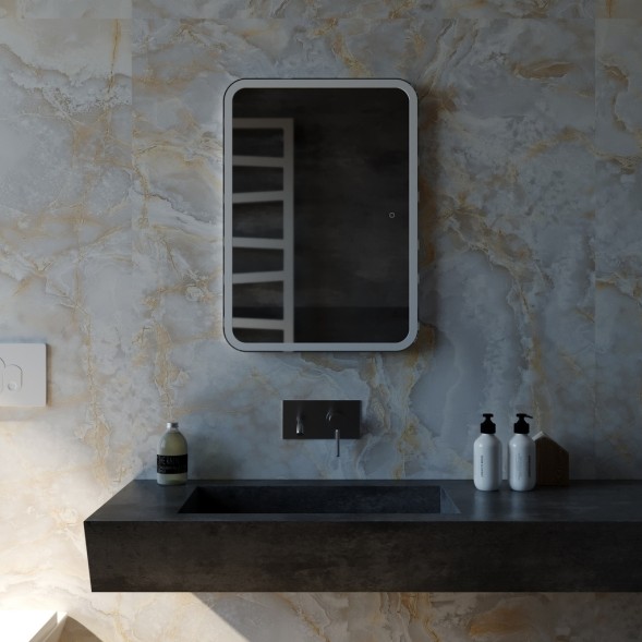 Зеркало MIXLINE &amp;quot;Стив&amp;quot; 500*700 (ШВ) сенсорный выключатель, светодиодная подсветка, гор/верт крепеж - LED-00002904 