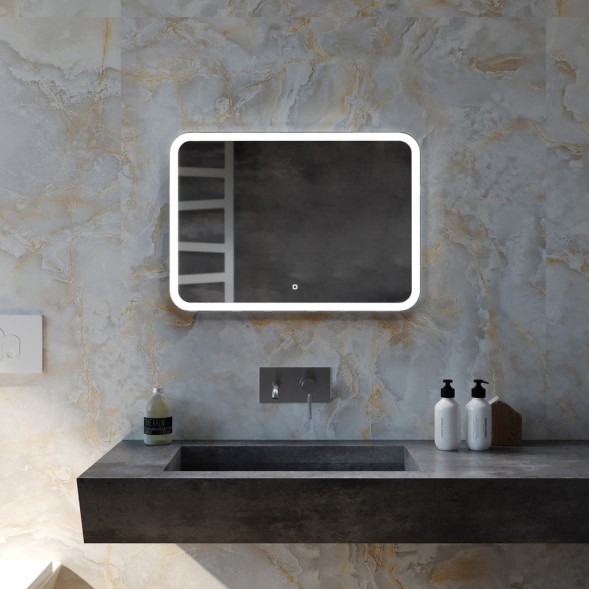 Зеркало MIXLINE &amp;quot;Стив&amp;quot; 500*700 (ШВ) сенсорный выключатель, светодиодная подсветка, гор/верт крепеж - LED-00002904 