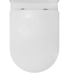 Унитаз-моноблок AZARIO MORANO 680x370х830 напольный, безободковый, в комплекте с сиденьем дюропласт микролифт, белый (AZ-1001)