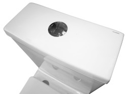 Унитаз-моноблок AZARIO MORANO 680x370х830 напольный, безободковый, в комплекте с сиденьем дюропласт микролифт, белый (AZ-1001)