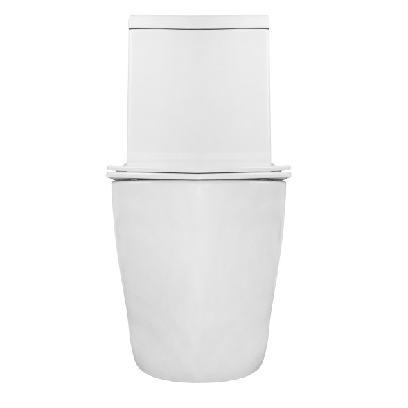 Унитаз-моноблок AZARIO MORANO 680x370х830 напольный, безободковый, в комплекте с сиденьем дюропласт микролифт, белый (AZ-1001)