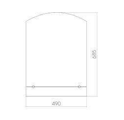 Зеркало MIXLINE &amp;quot;Шанс-Люкс&amp;quot; 495*670 (ШВ) с полкой и фацетом - 00000071 
