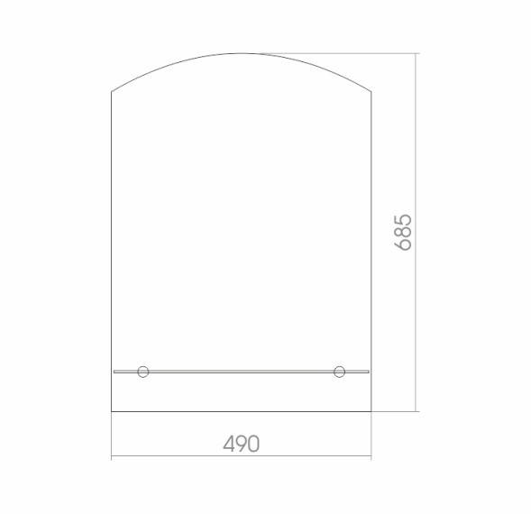 Зеркало MIXLINE &amp;quot;Шанс-Люкс&amp;quot; 495*670 (ШВ) с полкой и фацетом - 00000071 