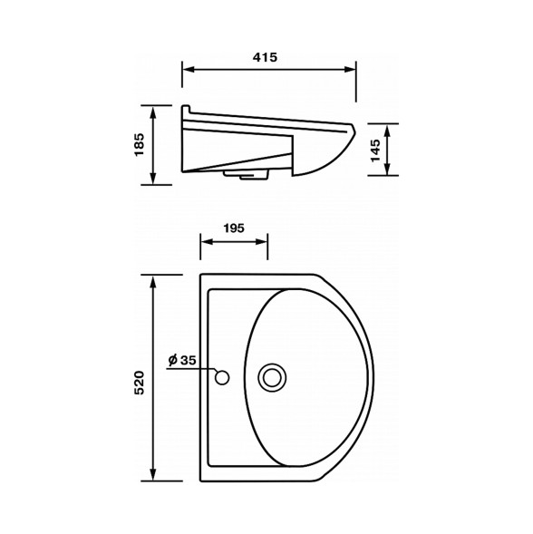 Раковина накладная &amp;quot;Арго-50&amp;quot; белая (ОК) - реал-ия с мебелью!!! 