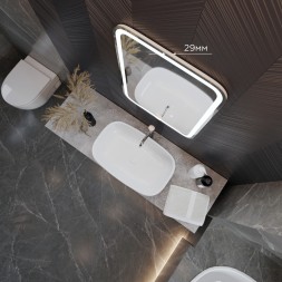 Зеркало MIXLINE &amp;quot;Мальта&amp;quot; 550*800 (ШВ) сенсорный выключатель, светодиодная подсветка - ФР-00000941 