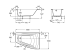 Ванна акриловая Roca HALL Angular асимметричная 150х100, правосторонняя