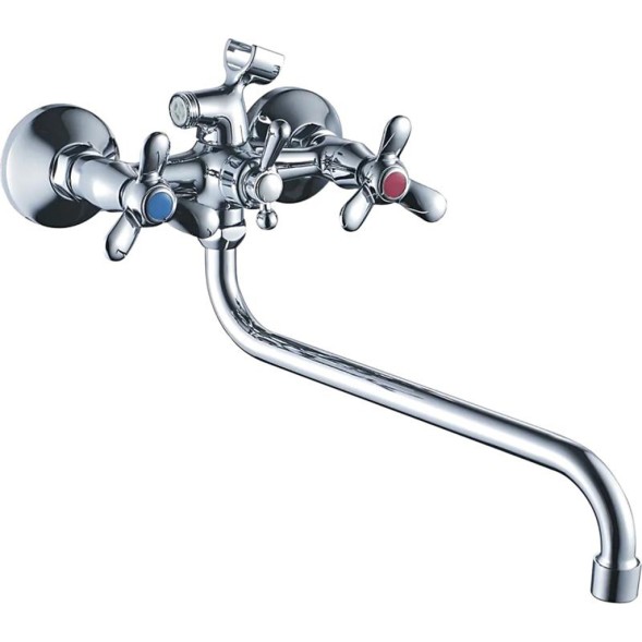 Смеситель для ванны и раковины 1/2 кер HB2212 HAIBA с шар перекл - HB2212 