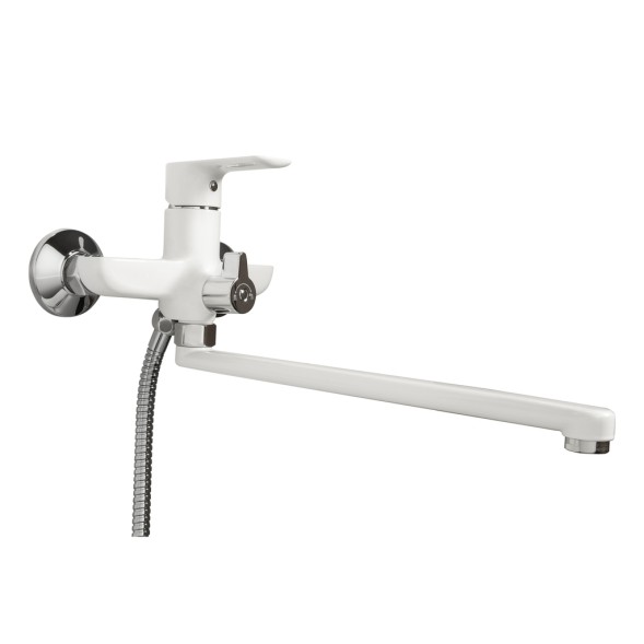 Смеситель для ванны и раковины 35к G2248 GAPPO L-излив, БЕЛЫЙ-ХРОМ - G2248 