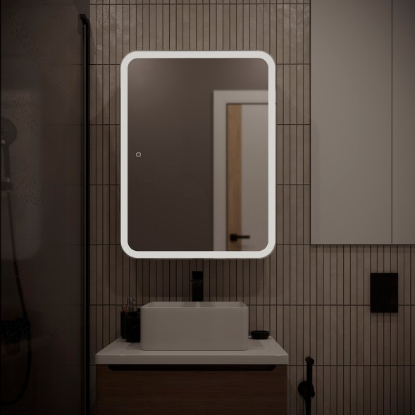 Зеркальный шкаф MIXLINE &amp;quot;Фиджи Flip&amp;quot; 600*800 (ШВ) универсал, сенсорный выкл.,светодиодная подсветка - LED-00002472 