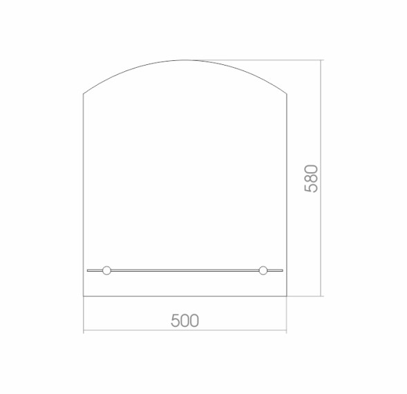 Зеркало MIXLINE &amp;quot;Шанс&amp;quot; 500*580 (ШВ) с полкой - 00000072 