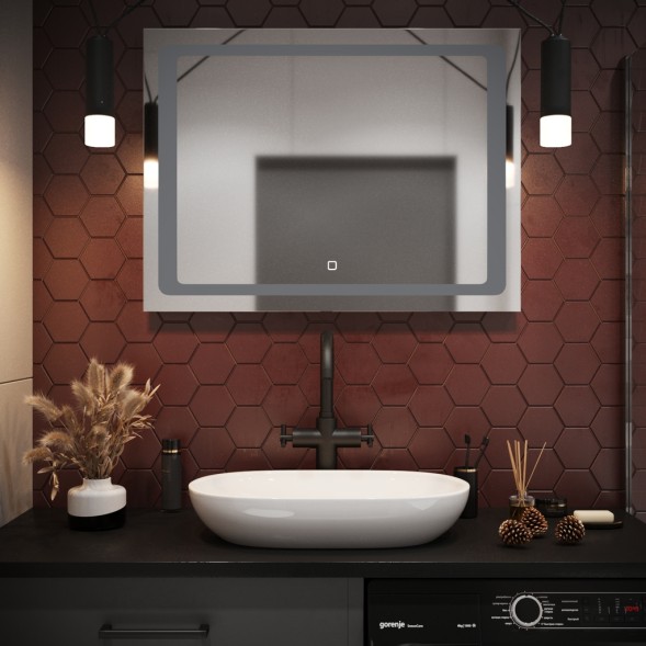 Зеркало MIXLINE &amp;quot;Фортуна&amp;quot; 800*600 (ШВ) сенсорный выключатель, светодиодная подсветка - ФР-00000947 