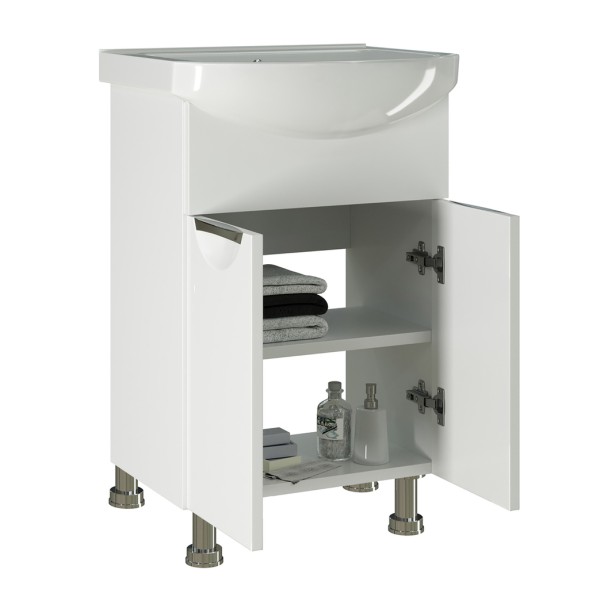 Тумба д/ванной &amp;quot;ЭТЬЕН-55&amp;quot; под раковину Элеганс 55 (Rosa) (ПВХ) - 542404 