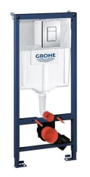 Сет 3 в 1 инсталляция Grohe Rapid SL с клавишей смыва + подвесной унитаз Azario Grado с быстросъемным сиденьем микролифт (38772001+AZ-0046 SP)