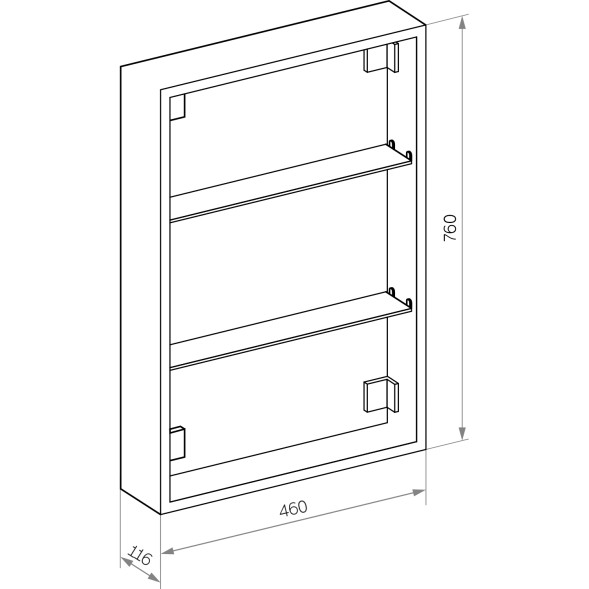 Зеркальный шкаф MIXLINE &amp;quot;Сканди&amp;quot; 500*800 (ШВ) универсал., сенсорный выкл., светодиодная подсветка - МВК234 