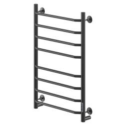 Полотенцесушитель MIXLINE MIRA 80х50 (таймер, 335 Вт, 8 перекладин) электрический ЧЕРНЫЙ - ML-556418