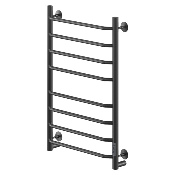 Полотенцесушитель MIXLINE MIRA  80х50 (таймер, 335 Вт, 8 перекладин) электрический ЧЕРНЫЙ - ML-556418 