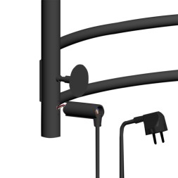 Полотенцесушитель MIXLINE MIRA 80х50 (таймер, 335 Вт, 8 перекладин) электрический ЧЕРНЫЙ - ML-556418