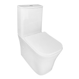 Унитаз-компакт Azario ANTEO SQUARE 385х630х820 напольный, безободковый, с быстросъемным сиденьем микролифт (AZ-1218A)