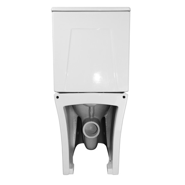 Унитаз-компакт Azario ANTEO SQUARE 385х630х820 напольный, безободковый, с быстросъемным сиденьем микролифт (AZ-1218A)