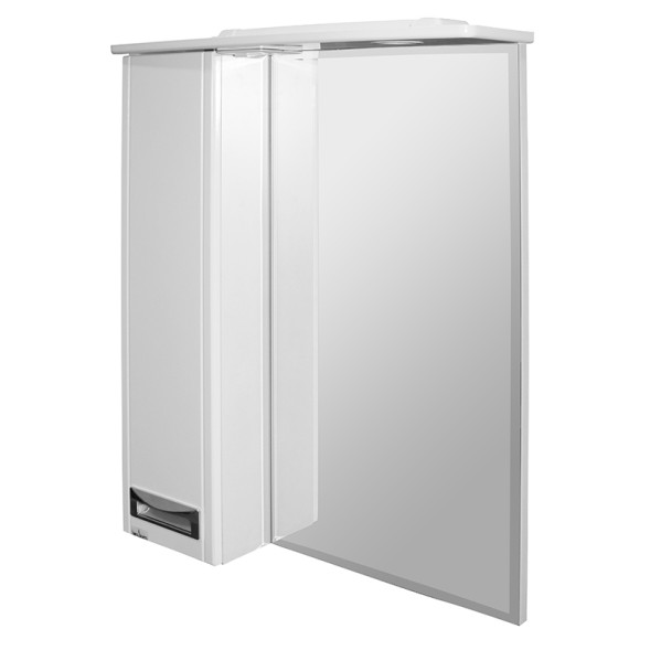 Зеркальный шкаф &amp;quot;Альфа-64 &amp;quot; левый с подсветкой (высота 800) (ПВХ) - 534968 