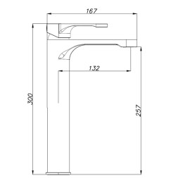 Смеситель для раковины AZARIO VIANO высокий, белый матовый (AZ-158345526)
