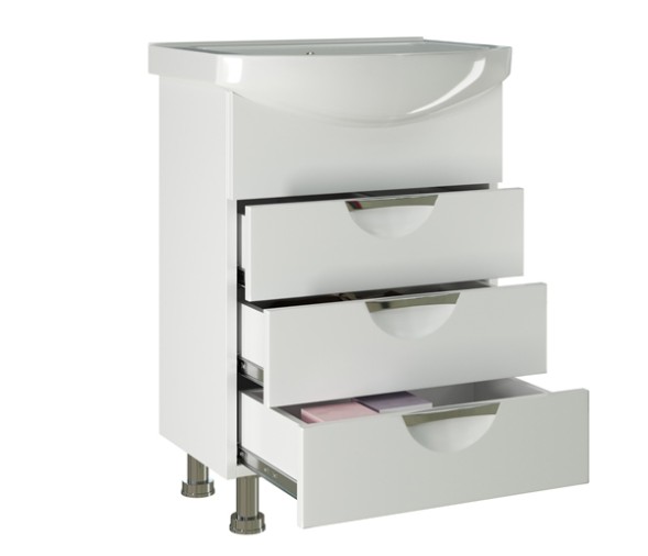 Тумба д/ванной &amp;quot;ЭТЬЕН-60&amp;quot; под раковину Элеганс-60 (Rosa) (ПВХ) - 542405 